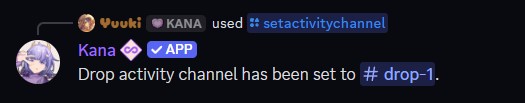 Example of the setactivitychannel command