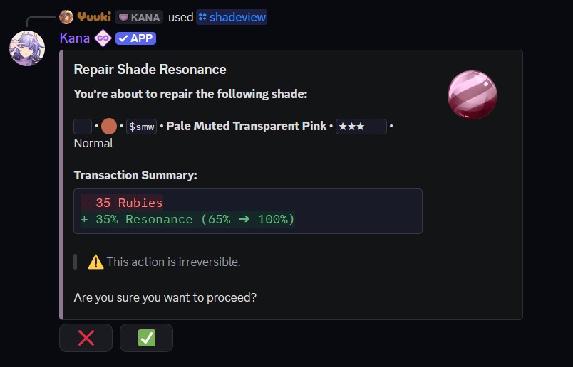 Example of the shaderepair command